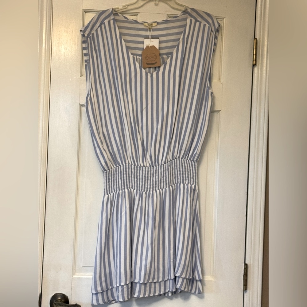 Kori Blue and White Mini Dress